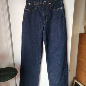 American Eagle AE77 Stovepipe Jeans Dark Wash Premium Denim High Rise 00 x 32